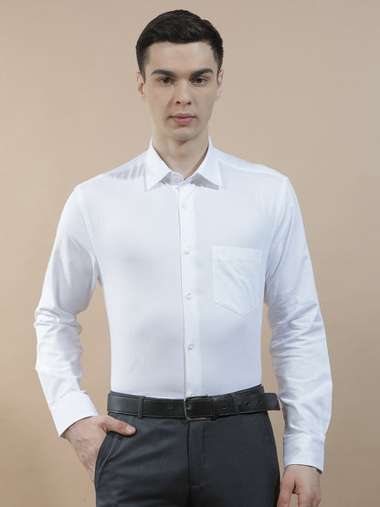 Formal Shirt for Men l Breathable & Soft with Color Fastness Regular Fit  Cotton Fabric Solid Pattern