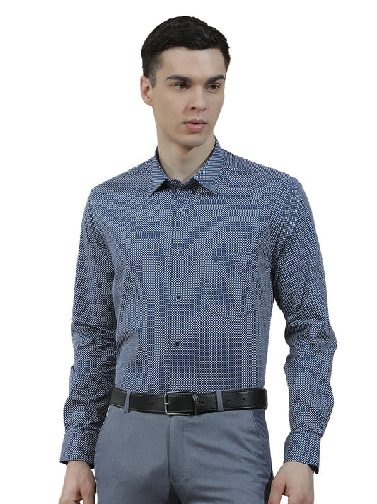 Formal Shirt for Men l Breathable & Soft with Color Fastness Regular Fit  Cotton Fabric Printed Pattern