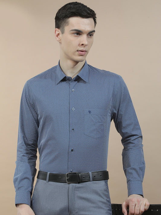 Formal Shirt for Men l Breathable & Soft with Color Fastness Regular Fit  Cotton Fabric Printed Pattern