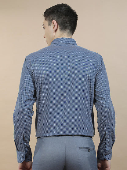 Formal Shirt for Men l Breathable & Soft with Color Fastness Regular Fit  Cotton Fabric Printed Pattern