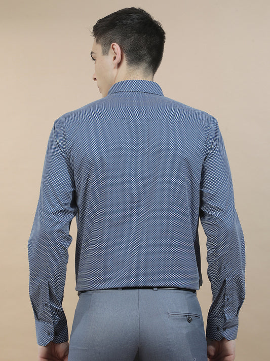 Formal Shirt for Men l Breathable & Soft with Color Fastness Regular Fit  Cotton Fabric Printed Pattern
