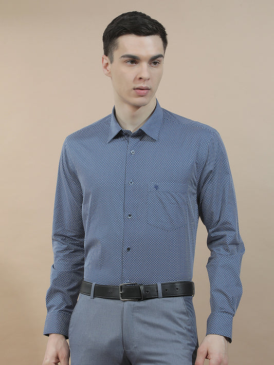 Formal Shirt for Men l Breathable & Soft with Color Fastness Regular Fit  Cotton Fabric Printed Pattern