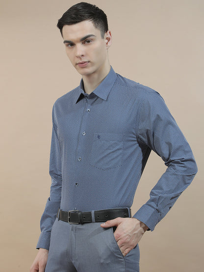 Formal Shirt for Men l Breathable & Soft with Color Fastness Regular Fit  Cotton Fabric Printed Pattern