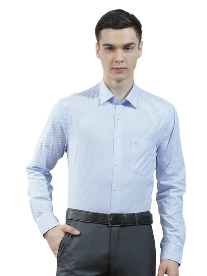 Formal Shirt for Men l Breathable & Soft with Color Fastness Regular Fit  Cotton Fabric Striped Pattern