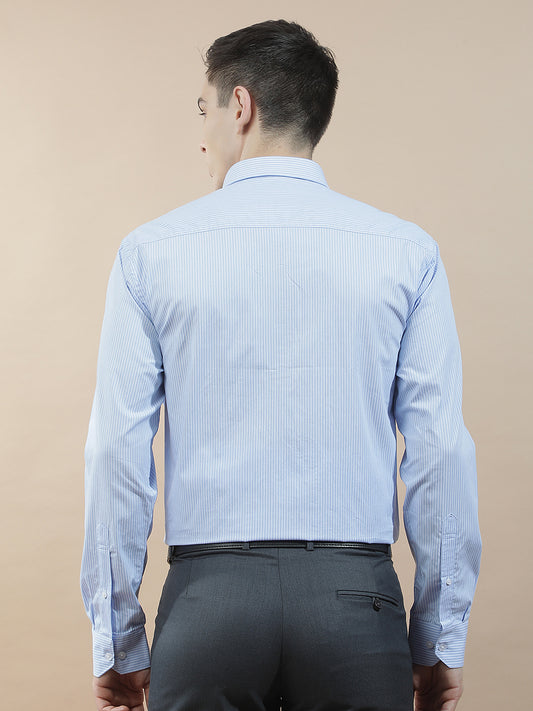 Formal Shirt for Men l Breathable & Soft with Color Fastness Regular Fit  Cotton Fabric Striped Pattern