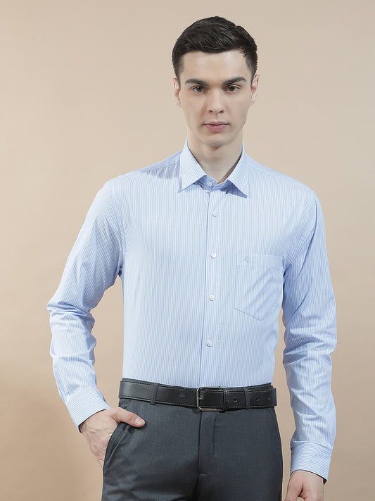Formal Shirt for Men l Breathable & Soft with Color Fastness Regular Fit  Cotton Fabric Striped Pattern