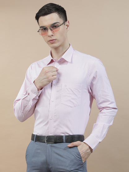 Formal Shirt for Men l Breathable & Soft with Color Fastness Regular Fit  Cotton Fabric Striped Pattern