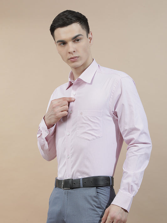 Formal Shirt for Men l Breathable & Soft with Color Fastness Regular Fit  Cotton Fabric Striped Pattern