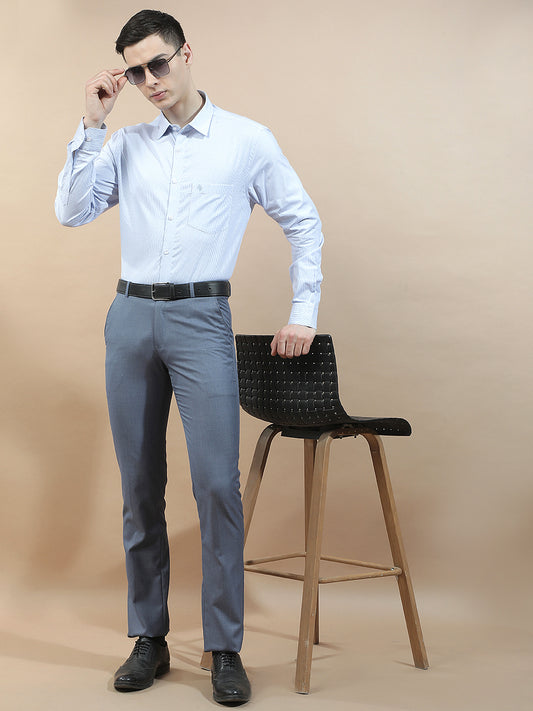 Formal Shirt for Men l Breathable & Soft with Color Fastness Regular Fit  Cotton Fabric Striped Pattern