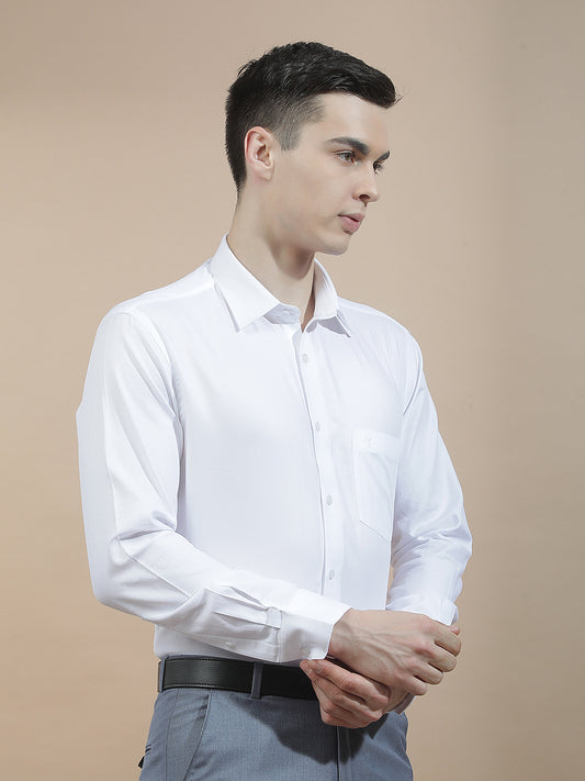 Formal Shirt for Men l Breathable & Soft with Color Fastness Regular Fit  Cotton Fabric Solid Pattern