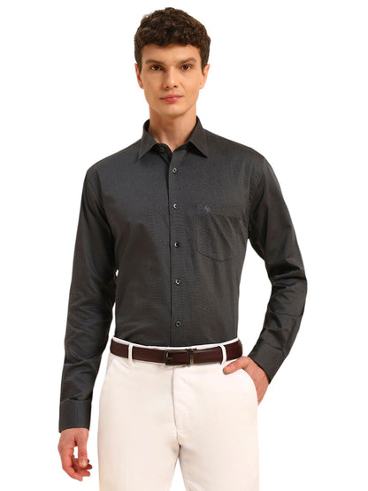 Formal Shirt for Men | Breathable & Soft with Color Fastness Regular Fit Spread Collar Neck Cotton Blend Fabric Solid Pattern