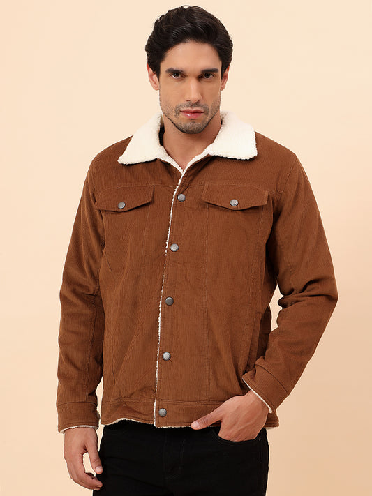 Shacket for Men | Premium Casual Shacket Smart Fit Spread Collar Poly Blend Fabric Solid Pattern