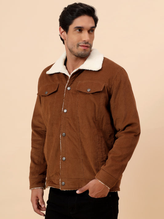 Shacket for Men | Premium Casual Shacket Smart Fit Spread Collar Poly Blend Fabric Solid Pattern