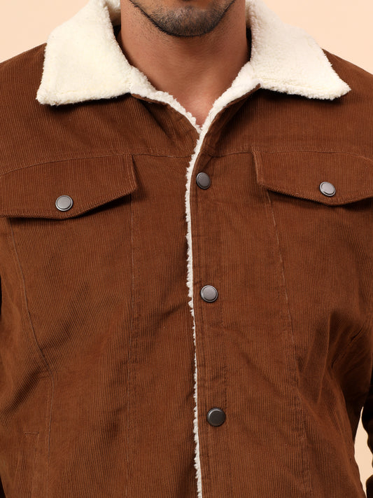 Shacket for Men | Premium Casual Shacket Smart Fit Spread Collar Poly Blend Fabric Solid Pattern