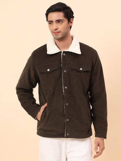 Shacket for Men | Premium Casual Shacket Smart Fit Spread Collar Poly Blend Fabric Solid Pattern