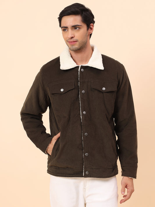 Shacket for Men | Premium Casual Shacket Smart Fit Spread Collar Poly Blend Fabric Solid Pattern