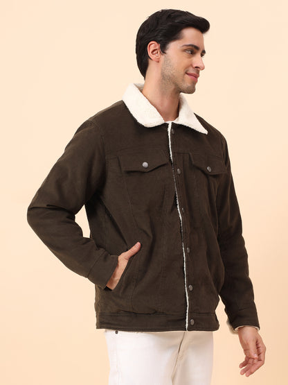 Shacket for Men | Premium Casual Shacket Smart Fit Spread Collar Poly Blend Fabric Solid Pattern