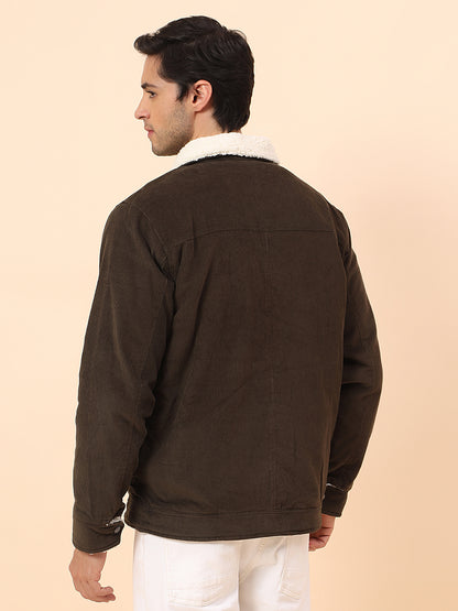 Shacket for Men | Premium Casual Shacket Smart Fit Spread Collar Poly Blend Fabric Solid Pattern