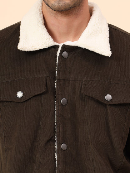 Shacket for Men | Premium Casual Shacket Smart Fit Spread Collar Poly Blend Fabric Solid Pattern