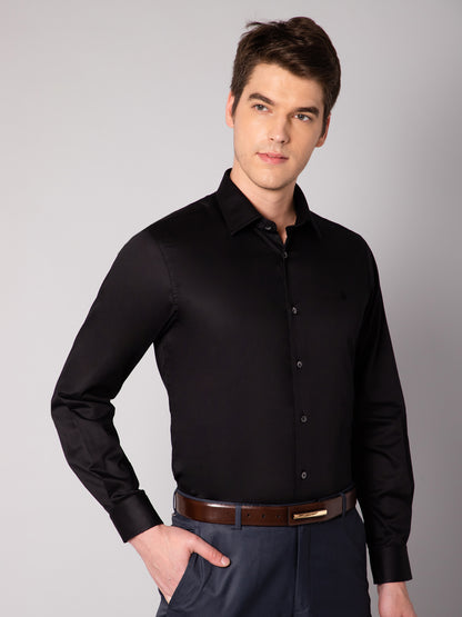 Party Shirt for Men l Breathable & Soft with Color Fastness Regular Fit Spread Collar Neck 100% Cotton Fabric Solid Pattern
