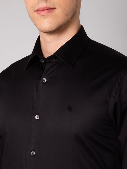 Party Shirt for Men l Breathable & Soft with Color Fastness Regular Fit Spread Collar Neck 100% Cotton Fabric Solid Pattern