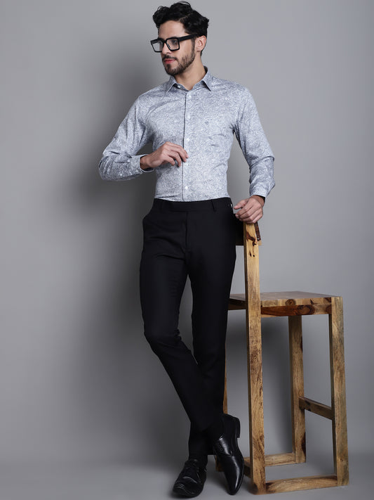 Party Shirt for Men l Breathable & Soft with Color Fastness Regular Fit Spread Collar Neck 100% Cotton Fabric Printed Pattern