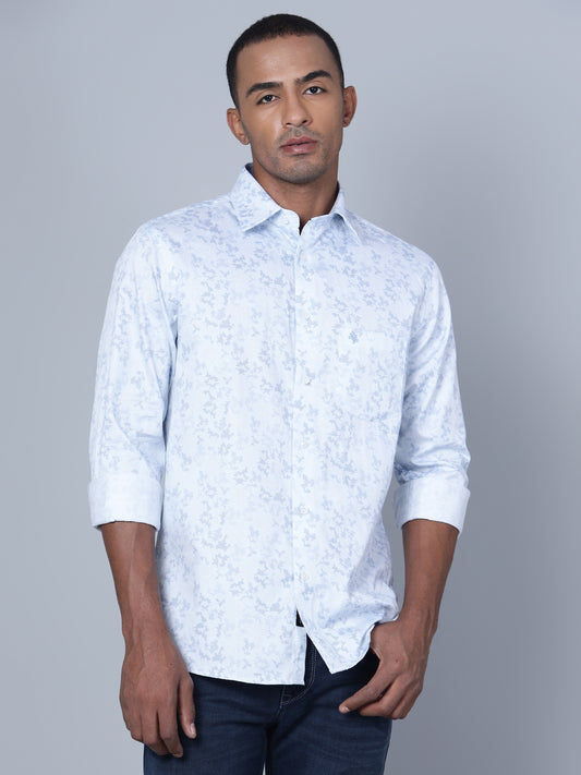 Cantabil Men Sky Blue Party Wear Shirt (7135825133707)