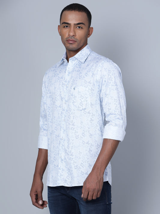 Cantabil Men Sky Blue Party Wear Shirt (7135825133707)