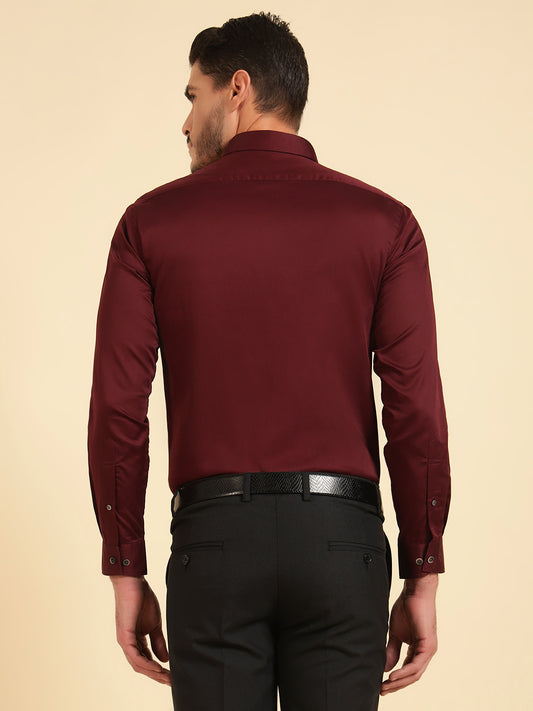 Formal Shirt for Men l Breathable & Soft with Color Fastness Regular Fit Spread Collar Neck Cotton Fabric Solid Pattern