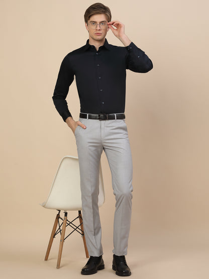 Formal Shirt for Men | Breathable & Soft with Color Fastness Regular Fit Spread Collar Neck Cotton Fabric Solid Pattern