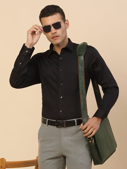 Men's Stylish Solid Party Shirt | Regular Fit | Full Sleeve | Pure Cotton | Smart Party Wear
