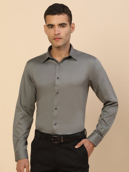 Men's Stylish Solid Party Shirt | Regular Fit | Full Sleeve | Pure Cotton | Smart Party Wear