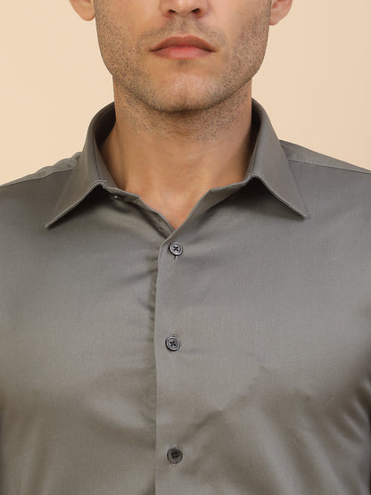 Men's Stylish Solid Party Shirt | Regular Fit | Full Sleeve | Pure Cotton | Smart Party Wear