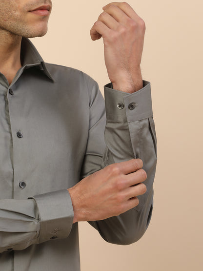 Men's Stylish Solid Party Shirt | Regular Fit | Full Sleeve | Pure Cotton | Smart Party Wear