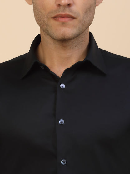 Men's Stylish Solid Party Shirt | Regular Fit | Full Sleeve | Pure Cotton | Smart Party Wear