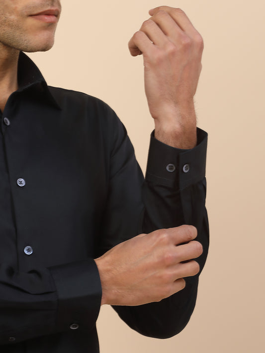 Men's Stylish Solid Party Shirt | Regular Fit | Full Sleeve | Pure Cotton | Smart Party Wear