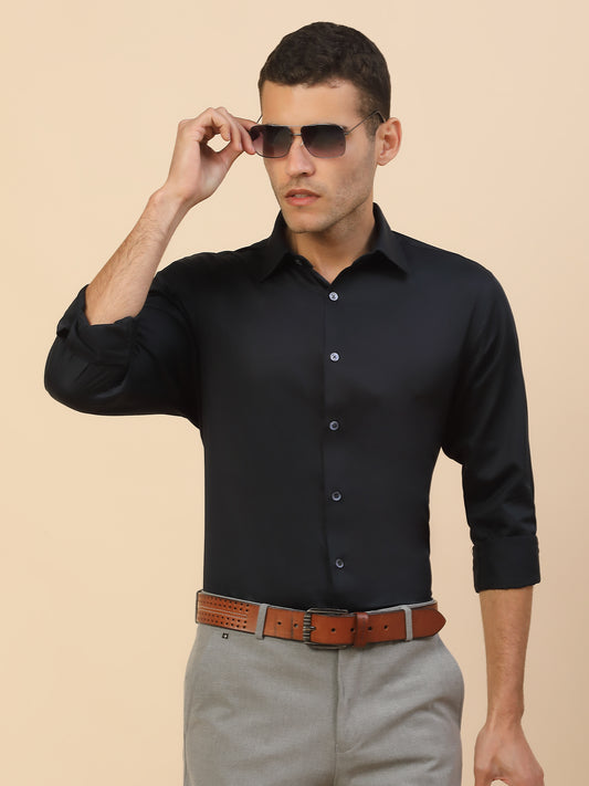 Men's Stylish Solid Party Shirt | Regular Fit | Full Sleeve | Pure Cotton | Smart Party Wear
