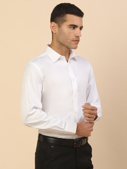 Party Shirt for Men l Breathable & Soft with Color Fastness Regular Fit Spread Collar Neck 100% Cotton Fabric Solid Pattern