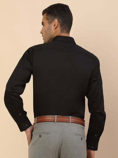 Men's Stylish Solid Party Shirt | Regular Fit | Full Sleeve | Pure Cotton | Smart Party Wear