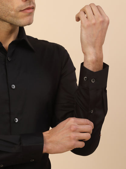 Men's Stylish Solid Party Shirt | Regular Fit | Full Sleeve | Pure Cotton | Smart Party Wear
