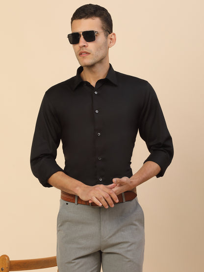 Men's Stylish Solid Party Shirt | Regular Fit | Full Sleeve | Pure Cotton | Smart Party Wear