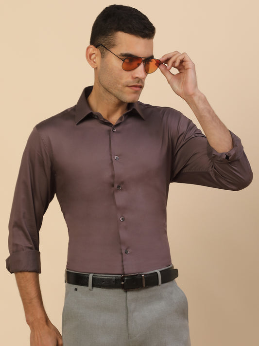 Men's Stylish Solid Party Shirt | Regular Fit | Full Sleeve | Pure Cotton | Smart Party Wear