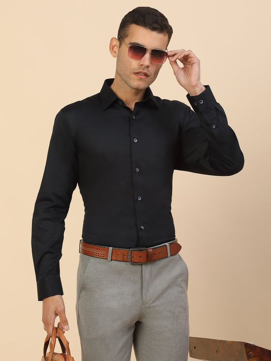 Men's Stylish Solid Party Shirt | Regular Fit | Full Sleeve | Pure Cotton | Smart Party Wear