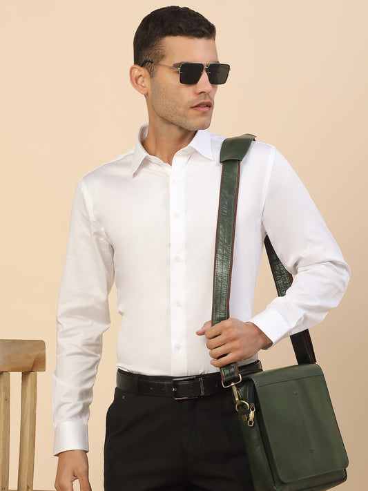 Men's Stylish Solid Party Shirt | Regular Fit | Full Sleeve | Pure Cotton | Smart Party Wear