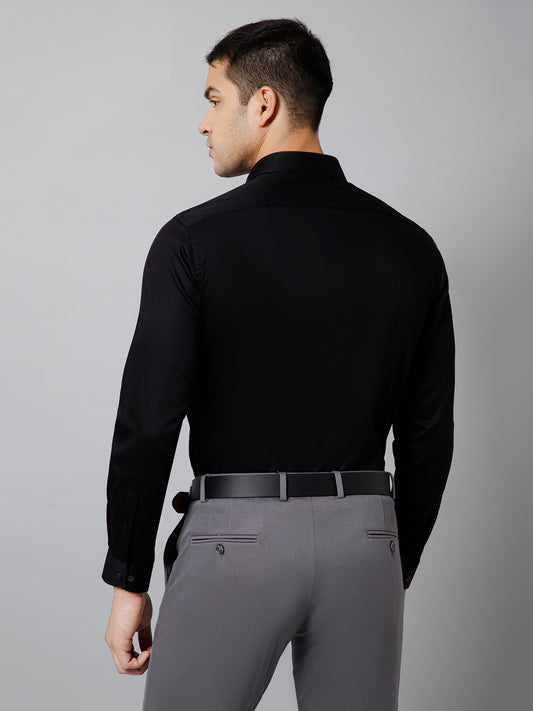 Formal Shirt for Men l Breathable & Soft with Color Fastness Regular Fit Spread Collar Neck Cotton Fabric Solid Pattern