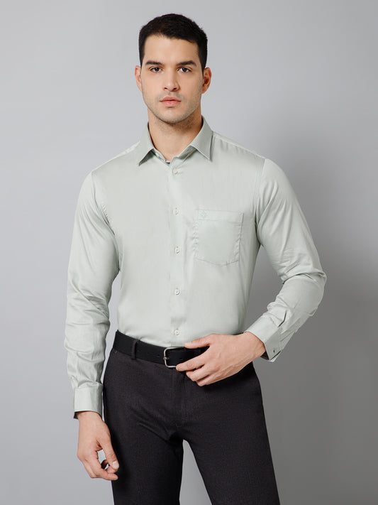 Formal Shirt for Men l Breathable & Soft with Color Fastness Regular Fit Spread Collar Neck Cotton Fabric Solid Pattern
