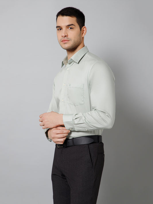 Formal Shirt for Men l Breathable & Soft with Color Fastness Regular Fit Spread Collar Neck Cotton Fabric Solid Pattern