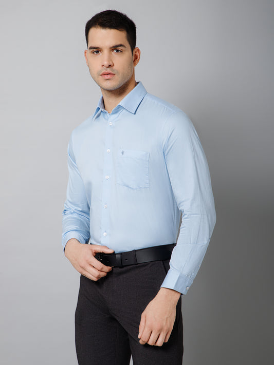 Formal Shirt for Men l Breathable & Soft with Color Fastness Regular Fit Spread Collar Neck Cotton Fabric Solid Pattern