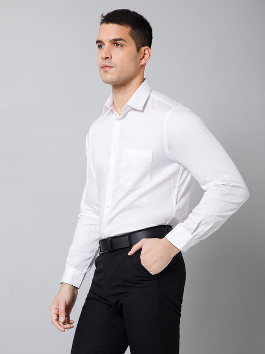 Formal Shirt for Men l Breathable & Soft with Color Fastness Regular Fit Spread Collar Neck Cotton Fabric Solid Pattern