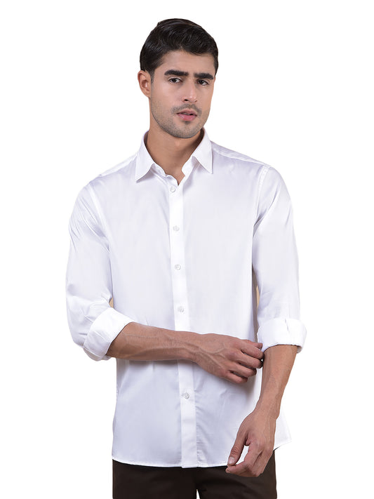 Formal Shirt for Men l Breathable & Soft with Color Fastness Regular Fit Spread Collar Neck Cotton Fabric Solid Pattern